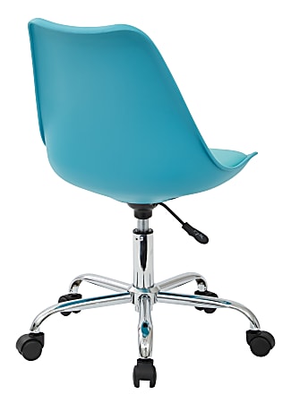 Ave Six Emerson Mid Back Chair TealSilver - Office Depot