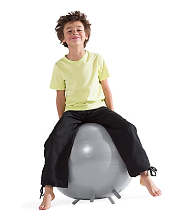 Gaiam Kids Stay N Play XL Inflatable Ball Chair Gray