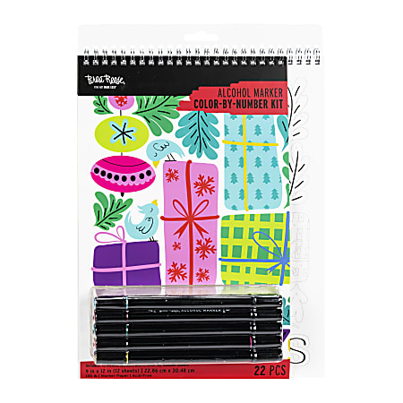Brea Reese Merry & Bright Color-by-Number Kit