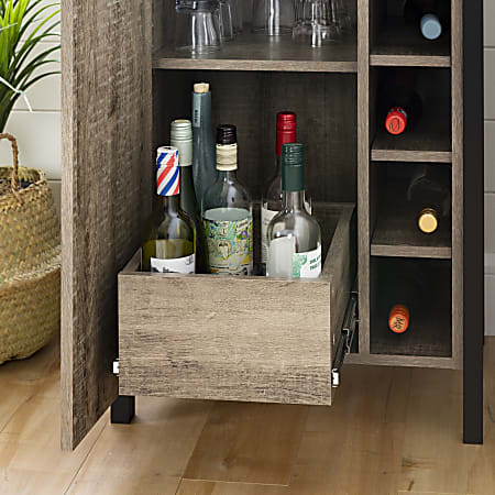 South Shore Munich 22 W Bar Cabinet With Storage Weathered