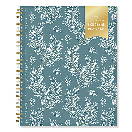 2024 Day Designer Weekly/Monthly Planning Calendar, 8-1/2" x 11", Graceful Ocean, January To December