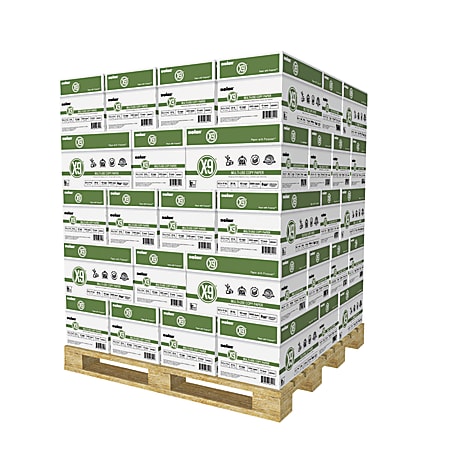 Boise&reg; X-9&reg; Multi-Use Printer &amp; Copy Paper, 400 Reams, White, Letter (8.5&quot; x 11&quot;), Driver Assist, 200000 Sheets Per Pallet, 20 Lb, 92 Brightness