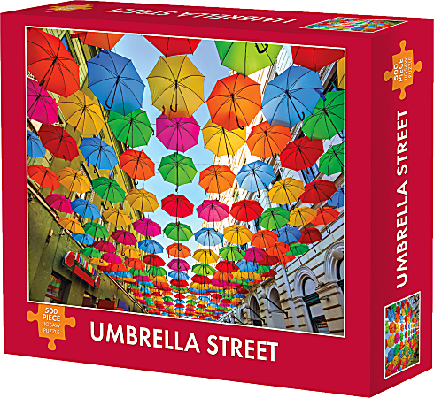 Willow Creek Press 500-Piece Puzzle, Umbrella Street