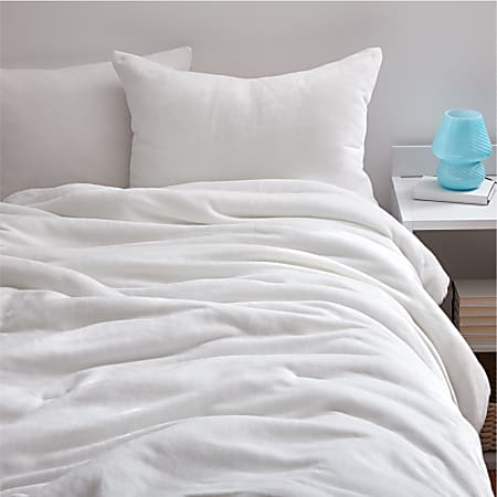 Dormify Taylor Plush Comforter and Sham Set, Full/Queen, White