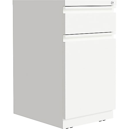 Lorell® Backpack 15"D Vertical Mobile Pedestal File Cabinet, White