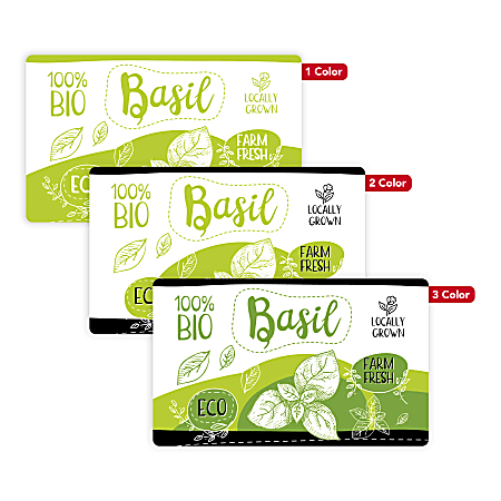 Custom 1, 2 Or 3 Color Printed Labels/Stickers, Rectangle, 3-3/8"  x 5-1/2", Box Of 250