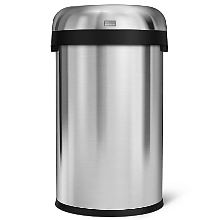 simplehuman Semi Round Step Trash Can 13 Gallons Gray - Office Depot