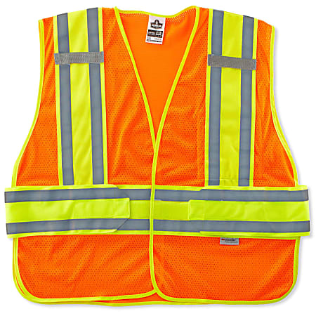 Ergodyne GloWear Safety Vest, 2-Tone Expandable, Type-R Class 2, X-Large/XX-Large, Orange, 8240HL
