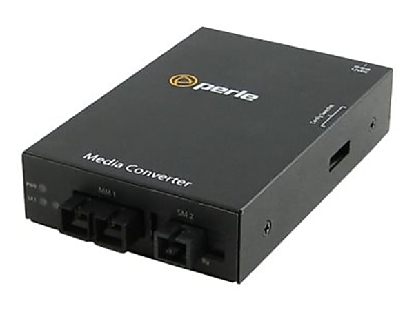 Perle S-1000MM-S1SC120U - Media converter - GigE - 1000Base-SX, 1000Base-BX-U - SC multi-mode / SC single-mode - up to 74.6 miles - 850 nm / 1510 (TX) / 1590 (RX) nm