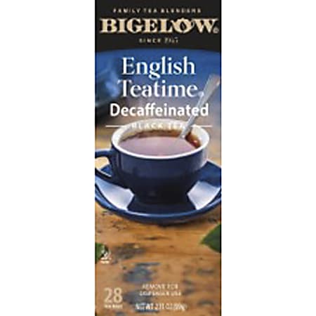 Bigelow® English Tea Time Decaffeinated Tea Bags, Box Of 28