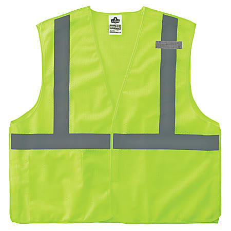 Ergodyne GloWear® Breakaway Mesh Hi-Vis Type-R Class 2 Safety Vest, X-Small, Lime