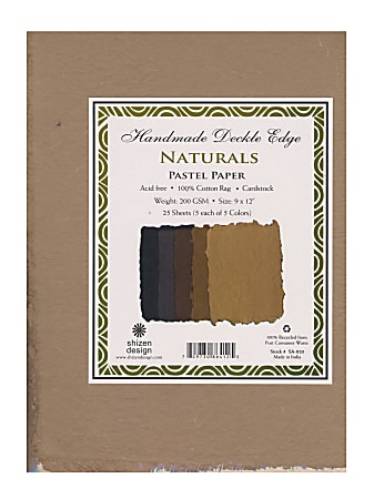 Shizen Design Pastel Paper, Naturals, 8 1/2" x 11", Pack Of 25