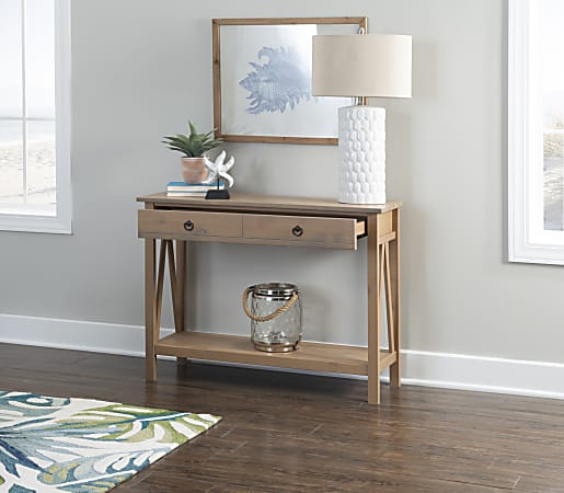 Linon Rockport Console Table Driftwood, Linon Console Table