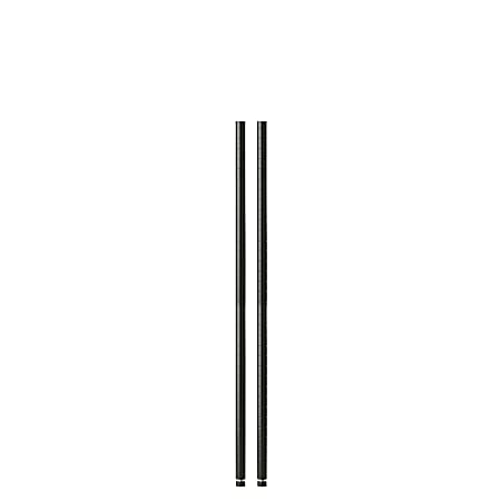Honey-Can-Do Steel Shelving Support Poles, 48" x 1", Black, Pack Of 2