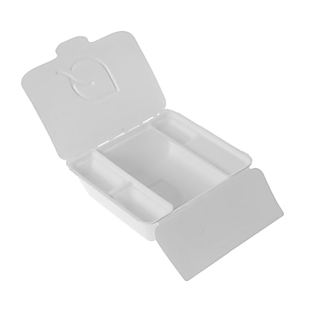 Eco-Products Vanguard Folia Take-Out Containers, 2-1/2"H x 6"W x 5-1/2"D, White, Pack Of 150 Containers