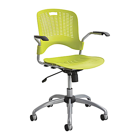 Safco® Sassy® Mid-Back Chair, Grass Green/Silver