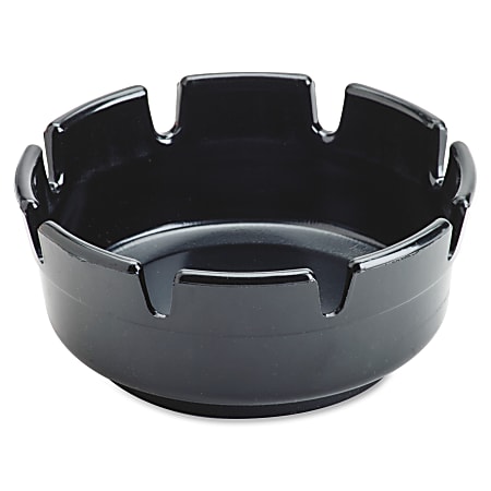 Impact Products Econo Ash Tray - Round - Durable - Plastic - Black