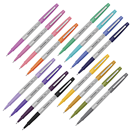Paper Mate Flair Felt Tip Pens Ultra Fine Point mm Gray Barrel