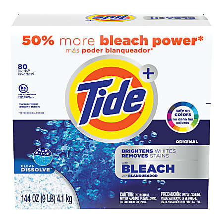 Tide® Laundry Detergent Powder With Bleach, Original Scent,