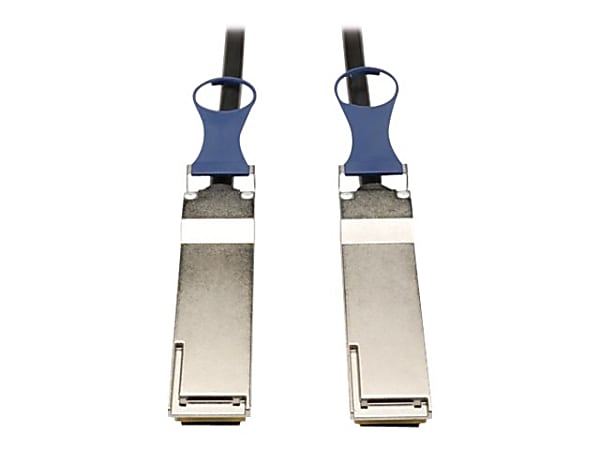 Eaton Tripp Lite Series QSFP+ to QSFP+ 40Gb Passive DAC Copper Infiniband Cable, 0.5M (20-in.) - Ethernet 40GBase-CR4 cable - QSFP+ (M) to QSFP+ (M) - 1.6 ft - SFF-8436/IEEE 802.3ba - black