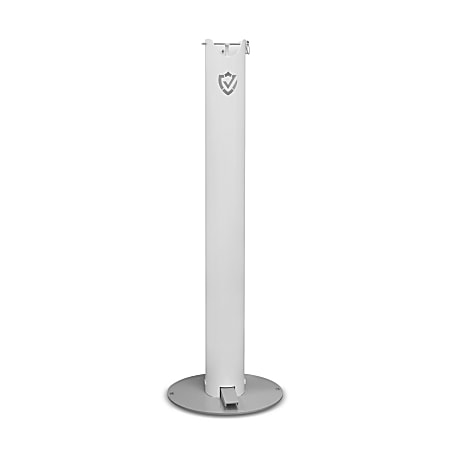 Control Group Shield Pedal-Activated Hand Sanitizer Stand, 39-5/16"H x 13"W x 4"D, White