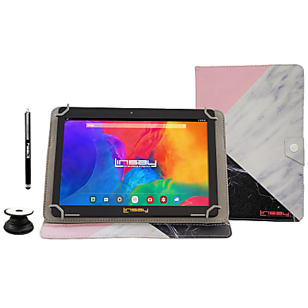 Linsay F10IPS Tablet, 10.1" Screen, 2GB Memory, 64GB Storage, Android 13, Black/White/Pink