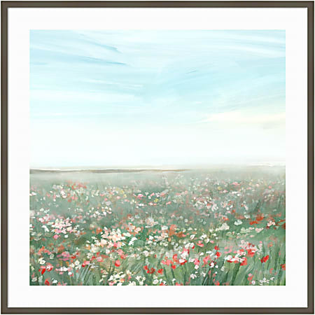 Amanti Art Wildflower Meadow II by Isabelle Z Wood Framed Wall Art Print, 41”W x 41”H, Gray