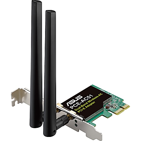 Asus PCE-AC51 IEEE 802.11ac Wi-Fi Adapter for Desktop Computer - PCI Express - 750 Mbit/s - 2.40 GHz ISM - 5 GHz UNII