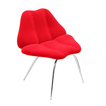 Lumisource Smooch Chair, Red/Silver