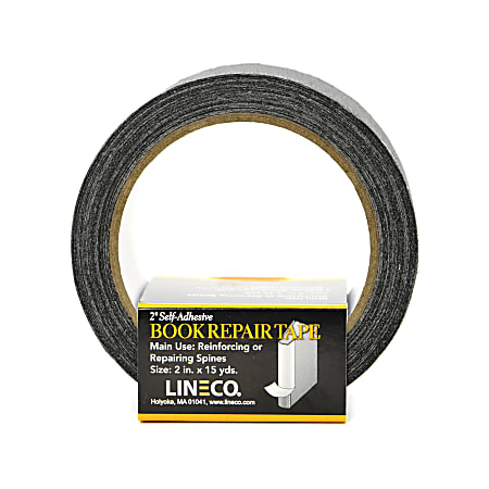 Lineco Spine Repair Tape 2 x 540 Black - Office Depot