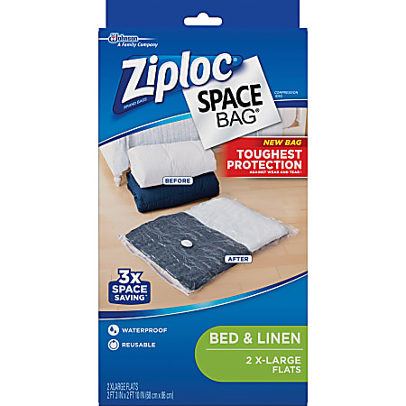 Ziploc Clothing Space Bag Extra Large Size Clear Black 4Carton