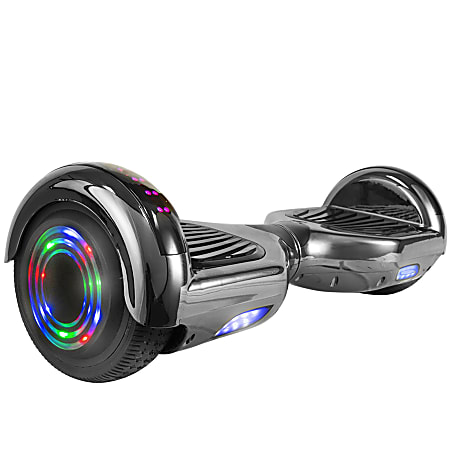 AOB Hoverboard With Bluetooth® Speakers, 7”H x 27”W x 7-5/16”D, Black/Chrome