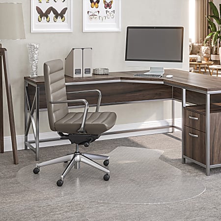 Deflect-O® SuperMat Checkered Workstation Chair Mat, 60" x 66", Clear