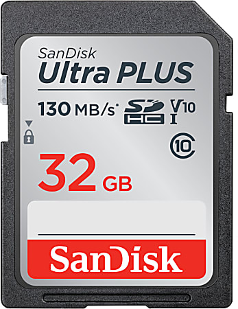 SanDisk® Ultra PLUS SD Card, 32GB