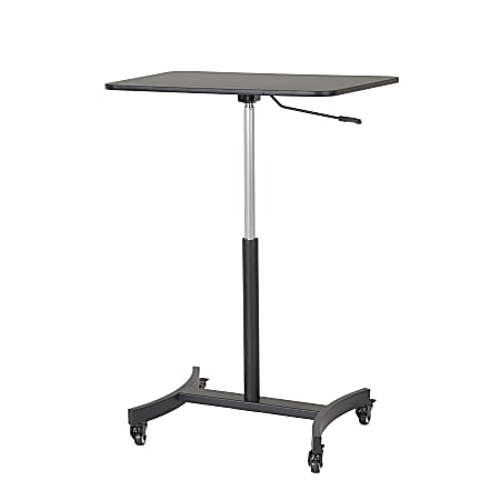 Victor® High Rise™ 31"W Mobile Adjustable Standing Desk Workstation, 44"H x 30-3/4"W x 22"D, Black