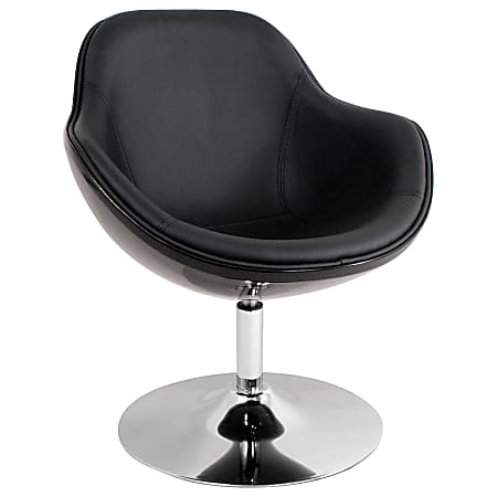 Lumisource Saddlebrook Lounge Chair, Black/Chrome