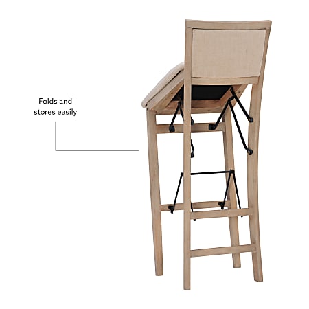 Linon pad cheap back folding stool