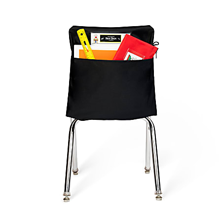 Victor Seat Sack® Chair Pockets, Polyester, 17” x 10”, Black, Bundle Of 10 Chair Pockets