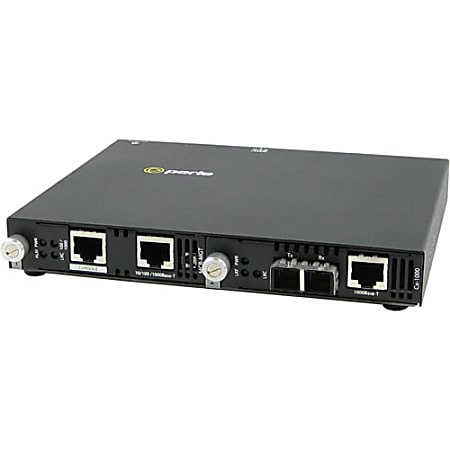 Perle SMI-1000-S2SC70 Gigabit Ethernet Media Converter - 1 x Network (RJ-45) - 1 x SC Ports - Management Port - 1000Base-ZX, 1000Base-T - External