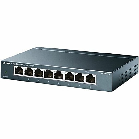 TP-Link 8-Port Gigabit Desktop Switch - 8 Ports - Gigabit Ethernet - 10/100/1000Base-T - 2 Layer Supported - TLSG608