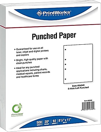 Paris Printworks Professional Multi-Use Paper, 1 Ream, Letter Size (8-1/2" x 11"), 500 Sheets Total, 92 Brightness, 20 Lb, White