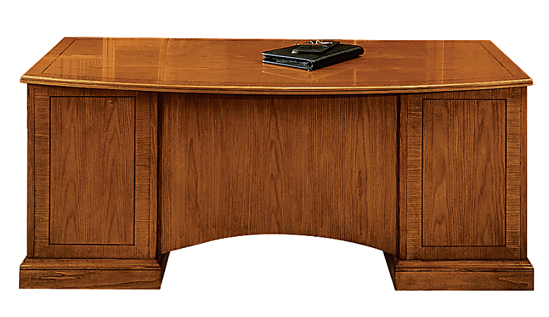 DMI® Belmont Executive Desk With Radius-Shaped Top, 30"H x 72"W x 36"D, Executive Cherry