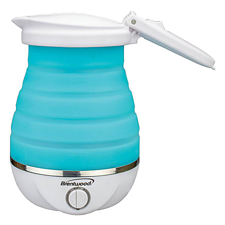 Brentwood Dual Voltage 3.3 Cup Collapsible Travel Kettle In Blue