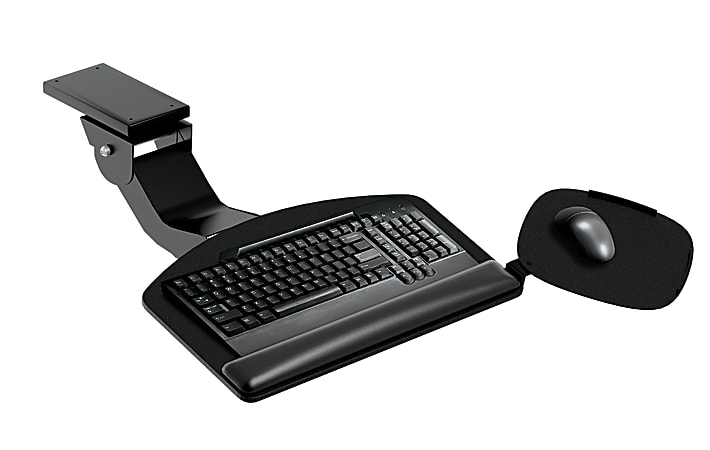 HON H2107 Convertible Keyboard Tray With Articulating Arm Black
