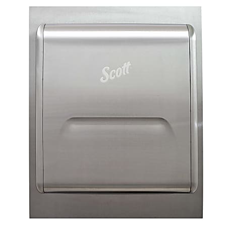 Scott® Pro Stainless Steel Recessed Dispenser Housing With Trim Panel, Silver
