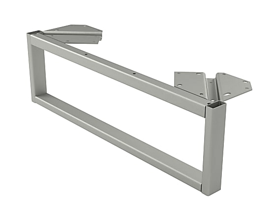 HON® Voi® Work Surface O-Leg Support, 7”H x 2”W x 24”D, Platinum Metallic