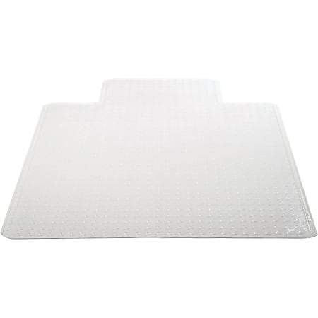 Deflecto SuperMat Vinyl Chair Mat With Lip For Medium Pile Carpet, 45” x 53”, Clear