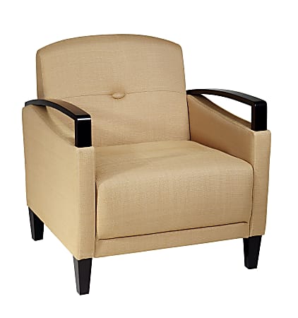 Ave Six Main Street Woven Arm Chair, Wheat/Espresso