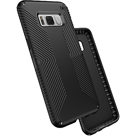 Speck Presidio Smartphone Case - For Smartphone - Black - Matte - Slip Resistant, Shock Absorbing, Scratch Resistant, Impact Absorbing, Drop Resistant, Damage Resistant, Abrasion Resistant, Crack Resistant, Temperature Resistant, Chemical Resistant