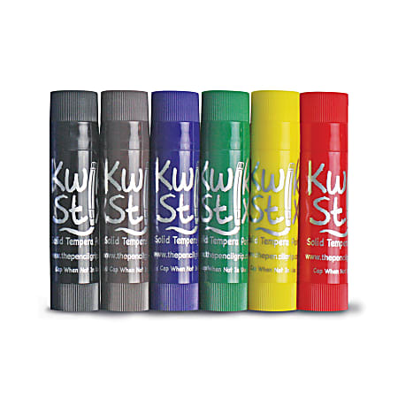 The Pencil Grip Kwik Stix Solid Tempera Paint Sticks 10.35 mL Assorted  Colors Set Of 24 Sticks - Office Depot